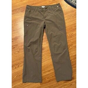 Ascend Womens 18 Stretch Trail Hiking Roll Tab Cuff Legs Khaki Pants Gorpcore